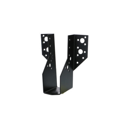 1 x Colgador de vigueta en forma de U con Aletas exterior 63X188 Acero cincado negro
