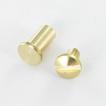 1 x Tornillos encuadernador M4 Latón para Apretando 10 con 15