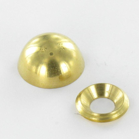 1 x Roseta redonda o embellecedor tornillo (1 roseta y 1 arandela de tornillo) Latón diámetro 15 para Tornillo M5