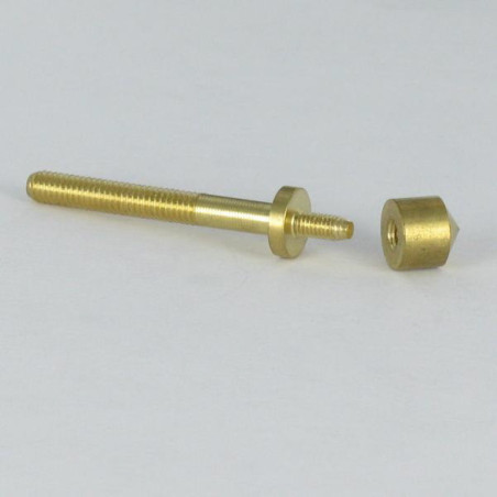 1 x Tornillo con reborde Latón 8X40 con Roseta D8
