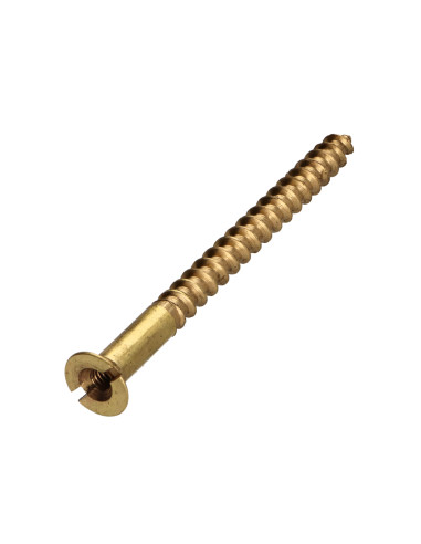 1 x Tornillo madera Latón 6X80 perforada y...