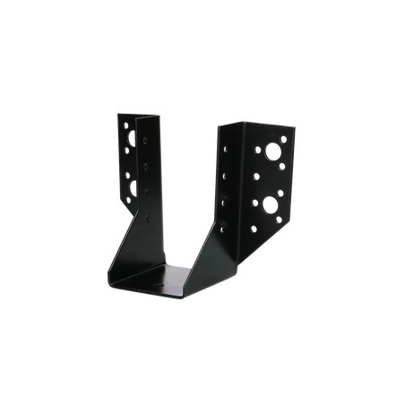 1 x Colgador de vigueta en forma de U con Aletas exterior 63X158 Acero cincado negro