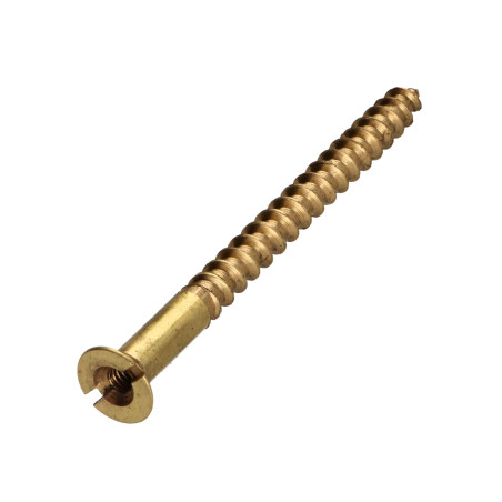 1 x Tornillo madera Latón 5X70 perforada y roscada M3 con paso de 60