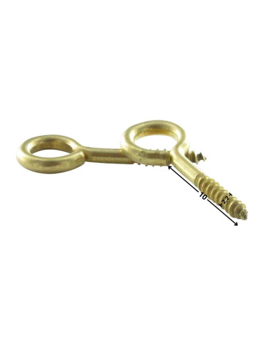 1 x Tornillos de ojo Latón 2.2X10