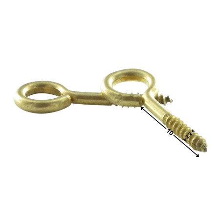 1 x Tornillos de ojo Latón 2.2X10