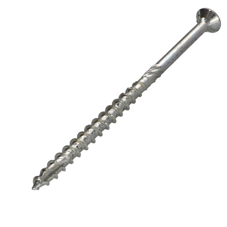 1 x Tornillo madera aglomerado VBA3 cabeza fresada/testa svasat dentado 4X60 roscado en 39 TORX T20 Acero cincado blanco
