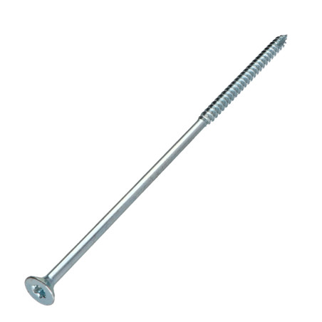 1 x Tornillos para madera TEKOR cabeza fresada/testa svasat dentado 6X200 roscado en 70 TORX T30 Acero cincado blanco cut