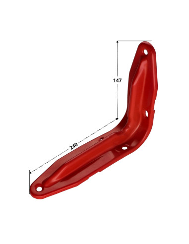 1 x Soporte para estante 147X240 rojo