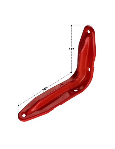 1 x Soporte para estante 177X340 rojo