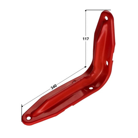 1 x Soporte para estante 177X340 rojo
