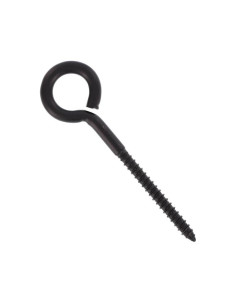 Tornillo de ojo madera Inoxidable A4 Negro 10X125 roscado...