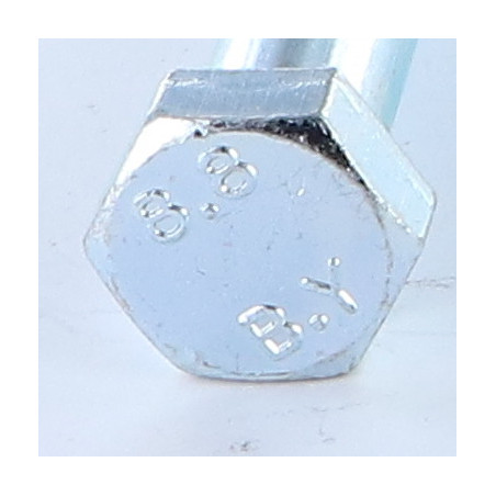 1 x Cuerpo de perno roscado parcial cabeza hexagonal M16X100 Clase 8.8 Acero cincado blanco
