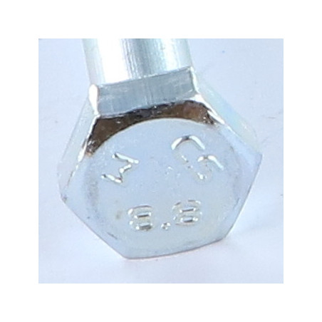 1 x Cuerpo de perno roscado parcial cabeza hexagonal M10X250 Clase 8.8 Acero cincado blanco