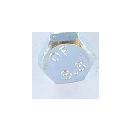 1 x Cuerpo de perno roscado parcial cabeza hexagonal M8X85 Clase 8.8 Acero cincado blanco