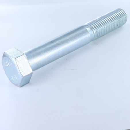 1 x Cuerpo de perno roscado parcial cabeza hexagonal M33X120 Clase 8.8 Acero cincado blanco