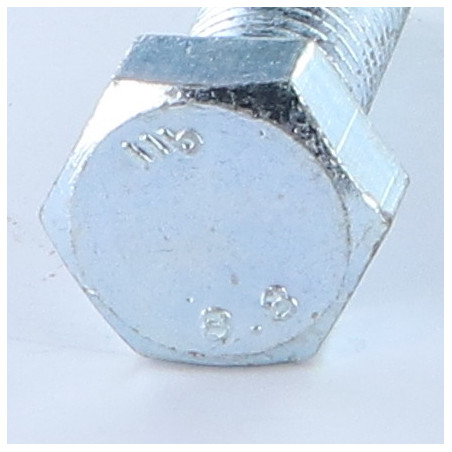1 x Cuerpo de perno roscado parcial cabeza hexagonal M16X45 Clase 8.8 Acero cincado blanco