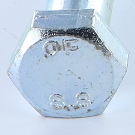 1 x Cuerpo de perno roscado parcial cabeza hexagonal M14X140 Clase 8.8 Acero cincado blanco