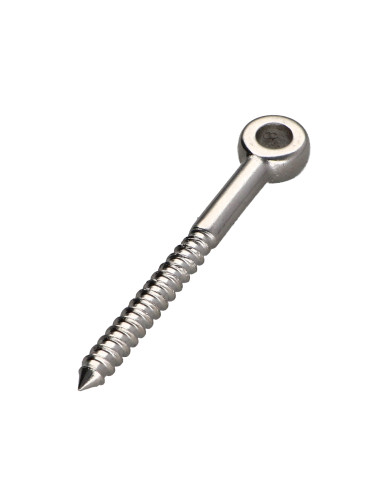 1 x Tornillo de ojo madera 10X80 roscado en 55...