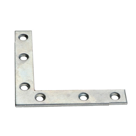1 x Escuadra plano refuerzo punta cuadrado 70X70X12 Acero cincado blanco