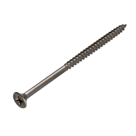 1 x Tornillo madera aglomerado Inoxidable A2 cabeza fresada/testa svasat Pozi 5X90 roscado en 50