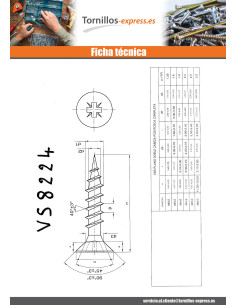 Tornillo madera aglomerado Inoxidable A2 cabeza... 2