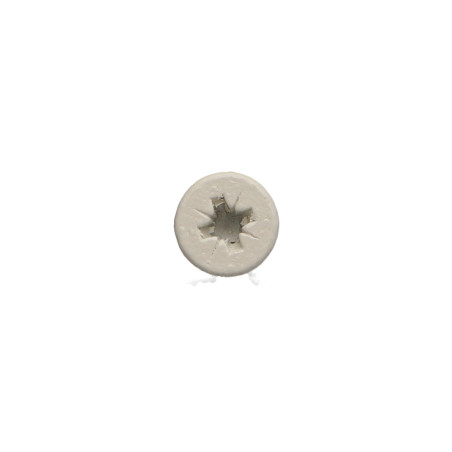 1 x Tornillo madera aglomerado Inoxidable A2 cabeza fresada/testa svasat Pozi 4X20 lacado blanco 9010
