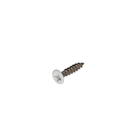 1 x Tornillo madera aglomerado Inoxidable A2 cabeza fresada/testa svasat Pozi 4X20 lacado blanco 9016