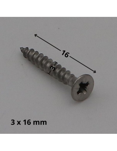 1 x Tornillo madera aglomerado Inoxidable A2...