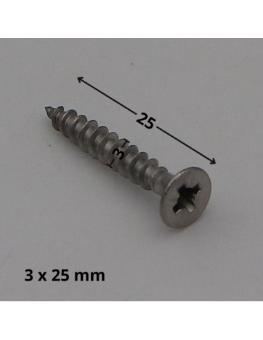 1 x Tornillo madera aglomerado Inoxidable A2...