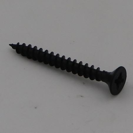 1 x Tornillo madera aglomerado Inoxidable A2 Negro cabeza fresada/testa svasat Pozi 4X35