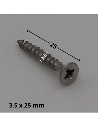 1 x Tornillo madera aglomerado Inoxidable A2...