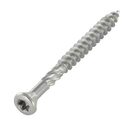 1 x Tornillo terraza TEKOR cabeza fresada abombada TORX T25 5X50 cut punta antihendidura tipo 17 Inox C2