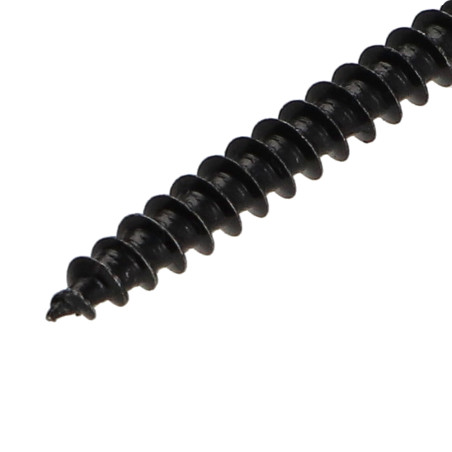 1 x Tornillo madera aglomerado Inoxidable A2 Negro cabeza fresada/testa svasat Pozi 6X30