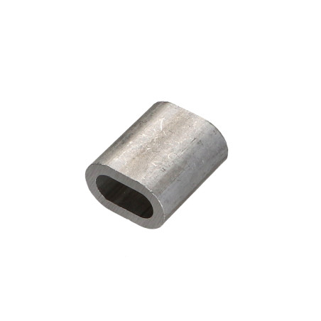 1 x Manguito de crimpado Aluminio para cable núcleo textil diámetro 6 y núcleo metálico diámetro 5
