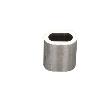 1 x Manguito de crimpado Aluminio para cable núcleo textil diámetro 6 y núcleo metálico diámetro 5