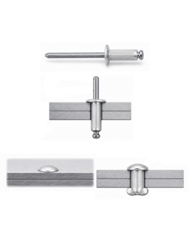 1 x Remache Ciego MINOX 4.8X8 grosor de ajuste...