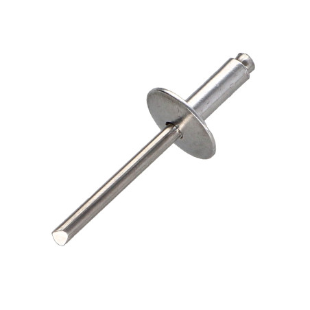 1 x Remache ciego, totalmente de aluminio 4.8X10 grosor de ajuste 3 con 5 cabeza extra ancha SU