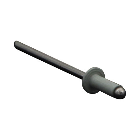 1 x Remache ciego, totalmente de aluminio 3.2X8 Cabeza redonda estándar SU RAL7035 gris claro