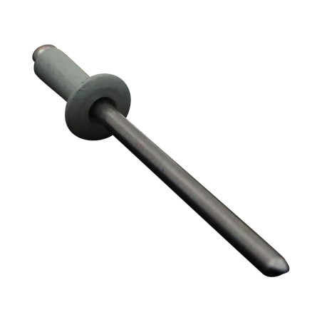 1 x Remache ciego, totalmente de aluminio 3.2X8 Cabeza redonda estándar SU RAL7035 gris claro