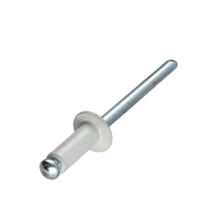 1 x Remaches ciegos Barra Filettata Alluminio Acciaio 3.2X14 grosor de ajuste 9 con 11 Cabeza redonda estándar blanco