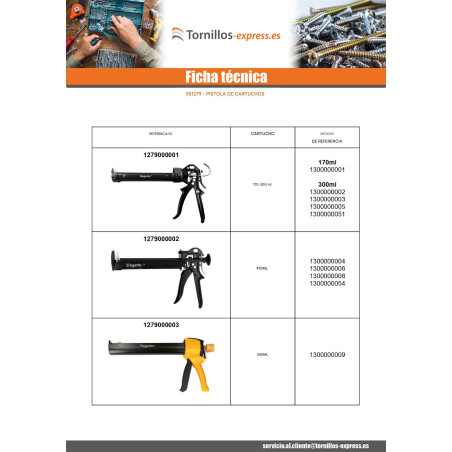 1 x Pistola para Cartuchos 585 ML