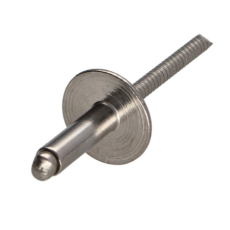 1 x Remache Ciego Todo Acero Inoxidable cabeza extra ancha 4.8X16 grosor de ajuste 9 con 11