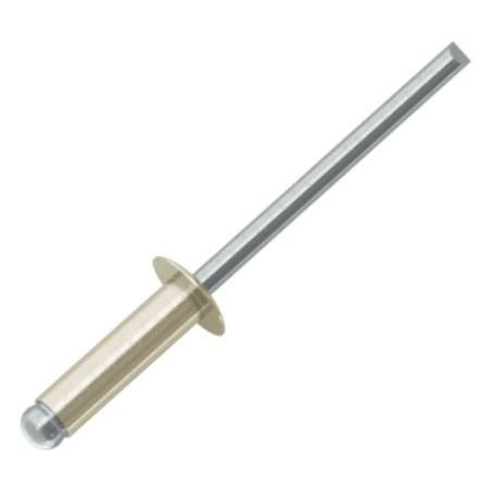 1 x Remaches ciegos Barra Filettata Alluminio Acciaio 3X10 grosor de ajuste 5 con 7 Cabeza redonda estándar blanco
