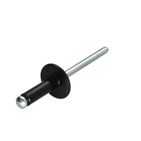 1 x Remaches ciegos Barra Filettata Alluminio Acciaio 4.8X16 grosor de ajuste 9 con 11 cabeza ancha ALX Negro