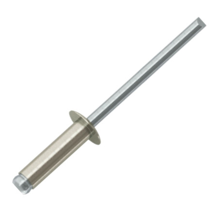 1 x Remaches ciegos Barra Filettata Alluminio Acciaio 4.8X14 grosor de ajuste 7 con 9 Cabeza redonda estándar RAL9002