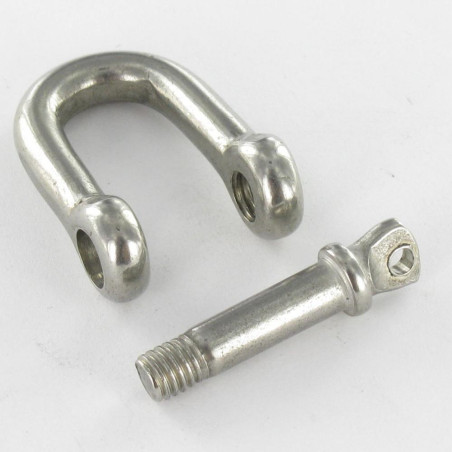 1 x Grillete Recta con Tornillo de ojo con ojo Inoxidable A4 diámetro 12