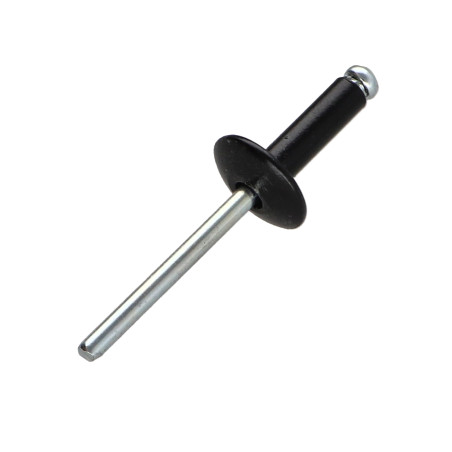 1 x Remaches ciegos Barra Filettata Alluminio Acciaio 4.8X35 grosor de ajuste 25 con 30 cabeza ancha Negro