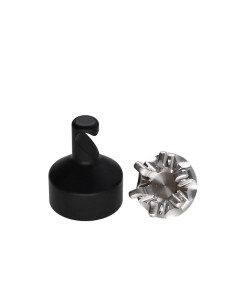 Gancho decorativo Aluminio Negro con fijación para placa...