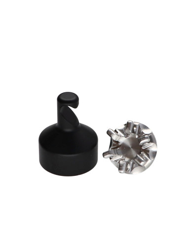 1 x Gancho decorativo Aluminio Negro con...