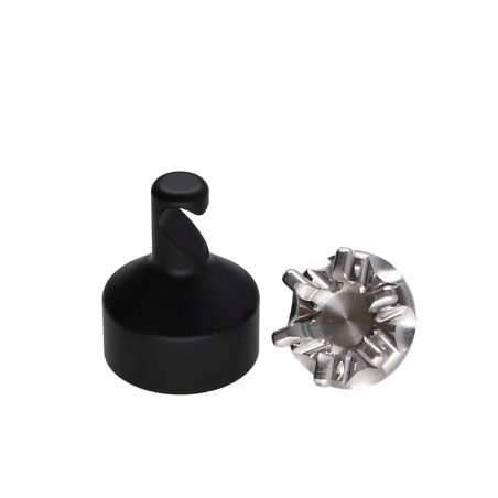 1 x Gancho decorativo Aluminio Negro con fijación para placa de yeso L'ATTACHANTE